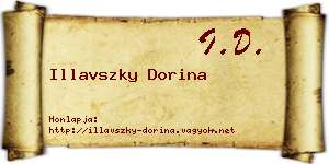 Illavszky Dorina névjegykártya